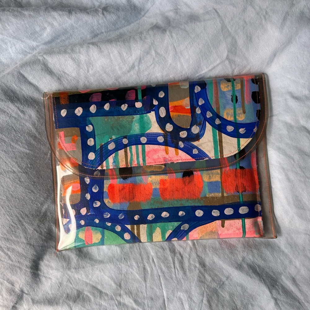 Tiff Manuell Canvas Painting Statement Clutch